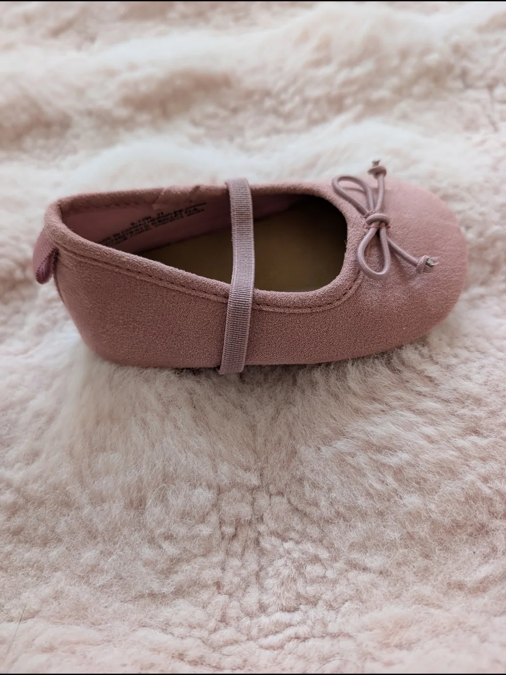 Old Navy Baby Girls Pink Ballet Mary Jane Flats with Bow Size 6-12m